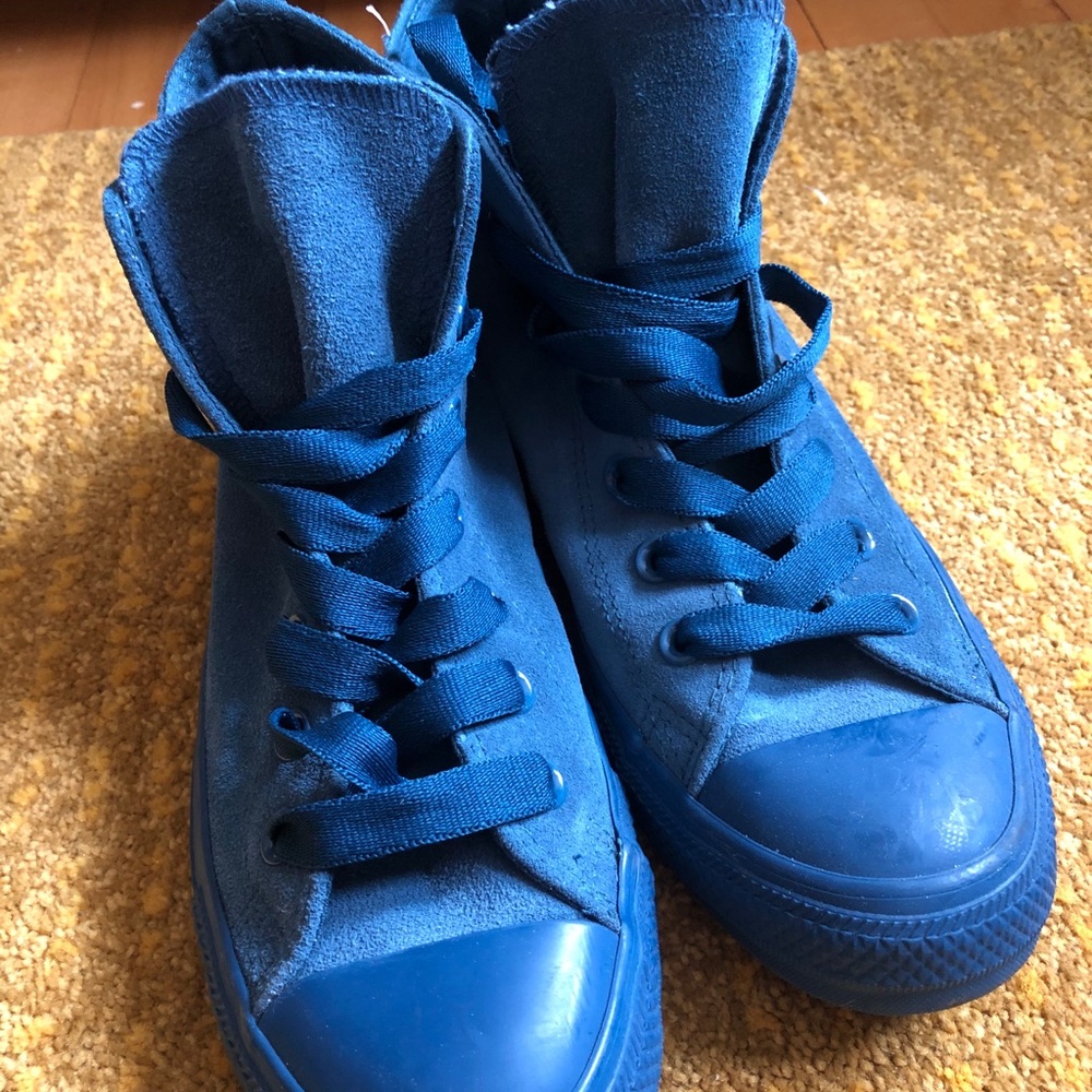 Blue suede Converse